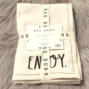 Rae Dunn Enjoy & Eat Embroidered Napkins